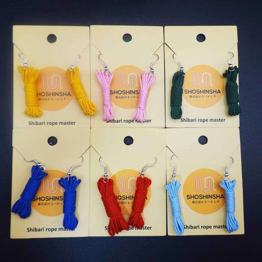 Shibari Rope Hanging Hoop Earrings