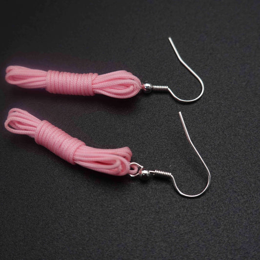Shibari Rope Hanging Hoop Earrings