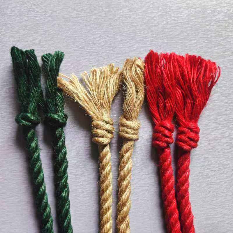Different colored ropes showcasing techniques for triple layer knot tying, highlighting beautiful and strong knots.