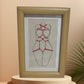 Hand-Braided Shibari Rope Art Decor — Solid Wood Frame, 3D Rope Illustration