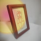 Hand-Braided Shibari Rope Art Decor — Solid Wood Frame, 3D Rope Illustration